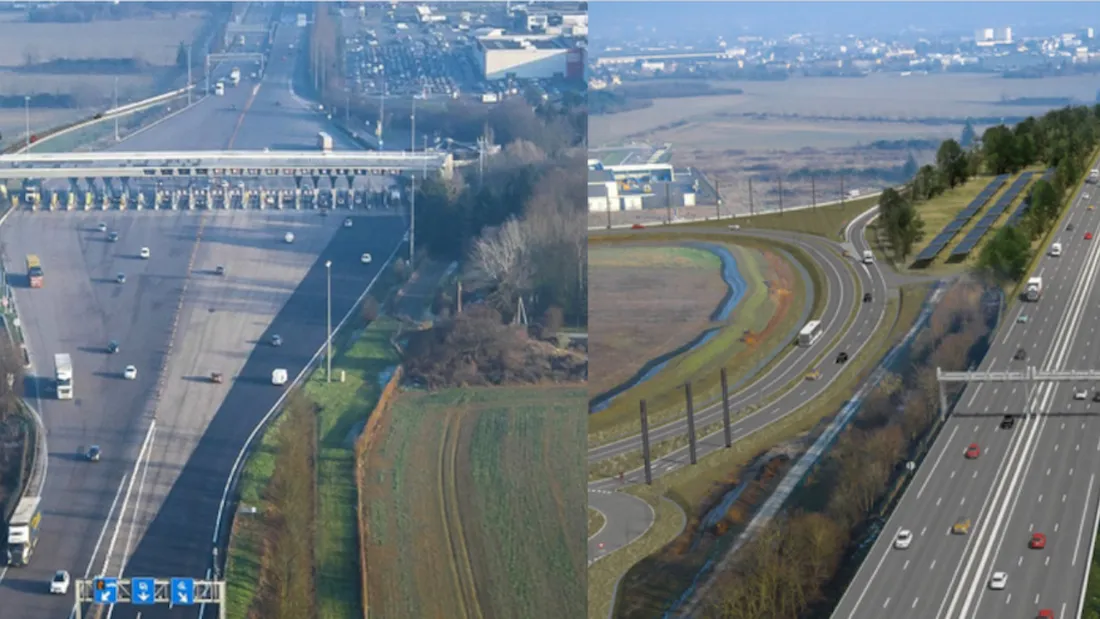 Péage de Buchelay (Yvelines) avant / après