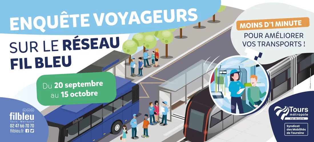 Tours : le réseau Fil Bleu lance une enquête auprès de ses usagers