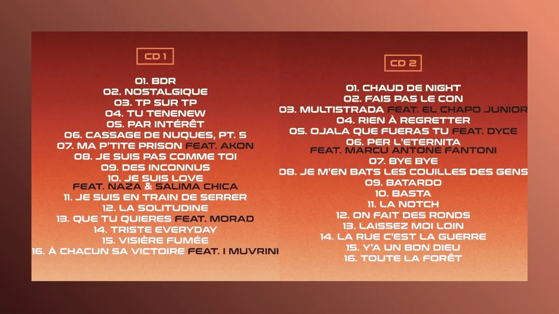 La trackliste de "Tp sur TP"