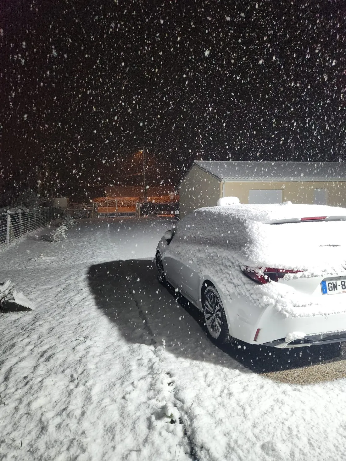 Sur le Bassin aussi la neige s'est invitée à Claouey