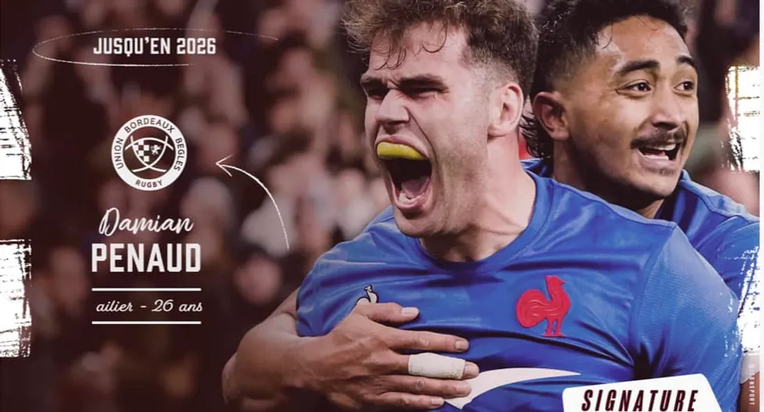 A 26 ans, Damian Penaud deviendra girondin en intégrant l'UBB