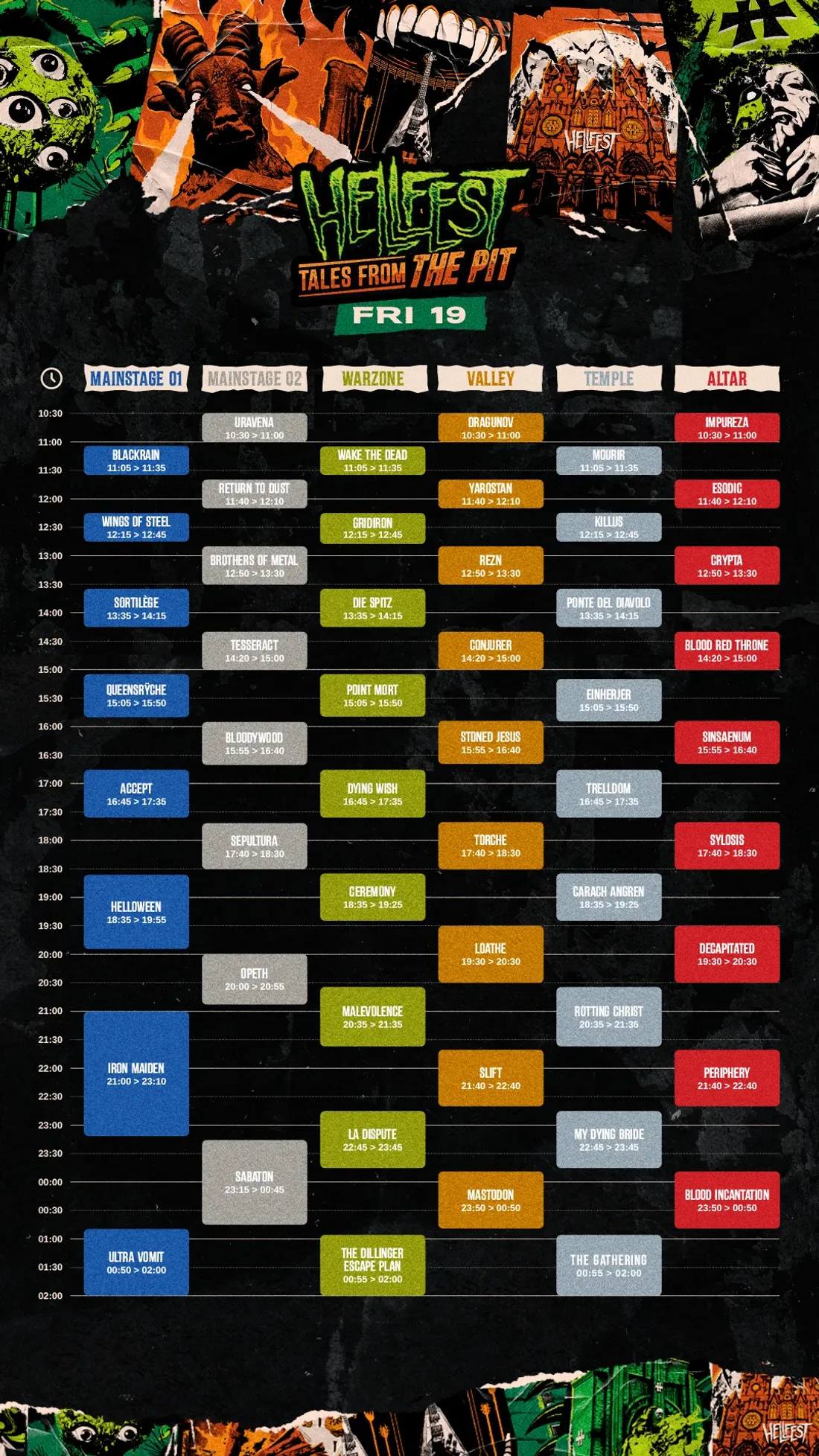 running order Hellfest 2026