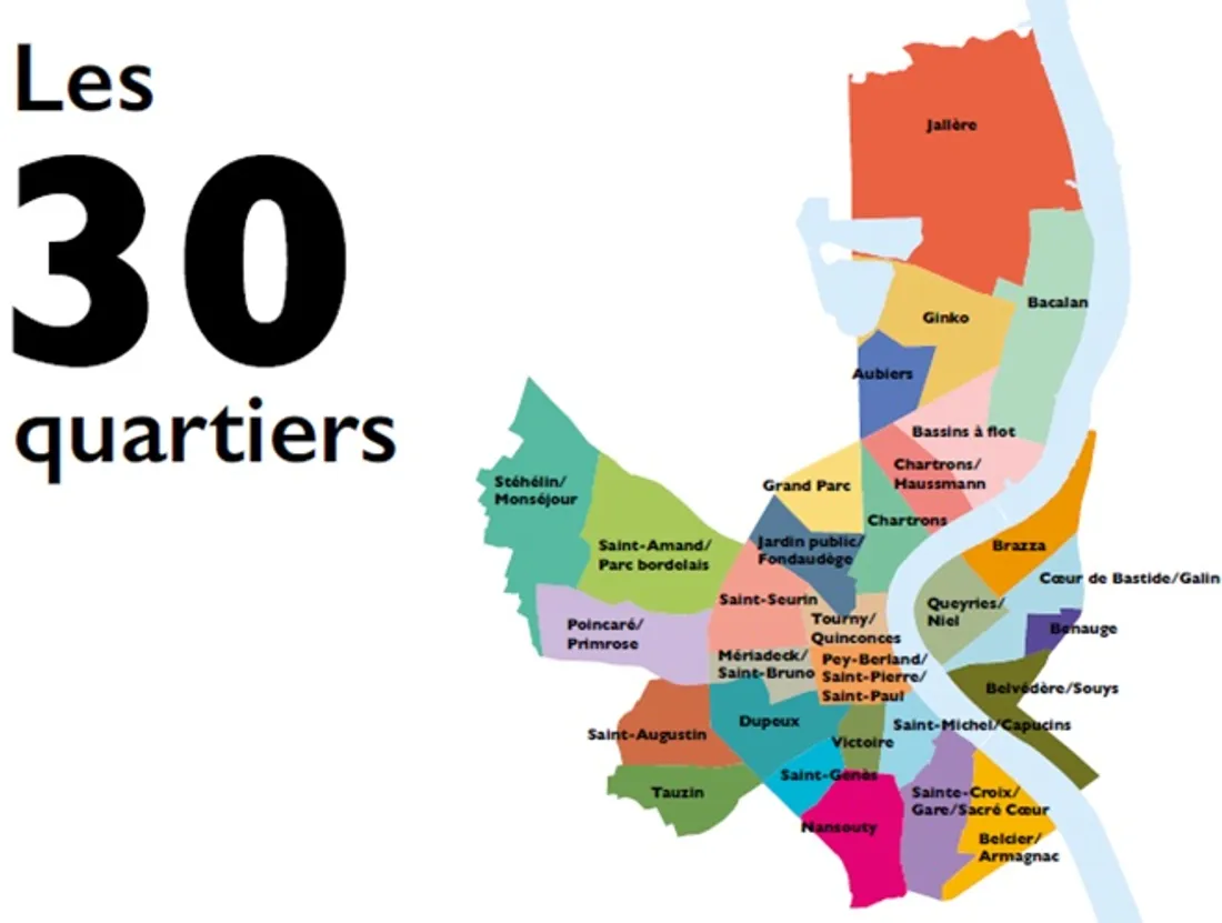 30 quartiers de Bordeaux