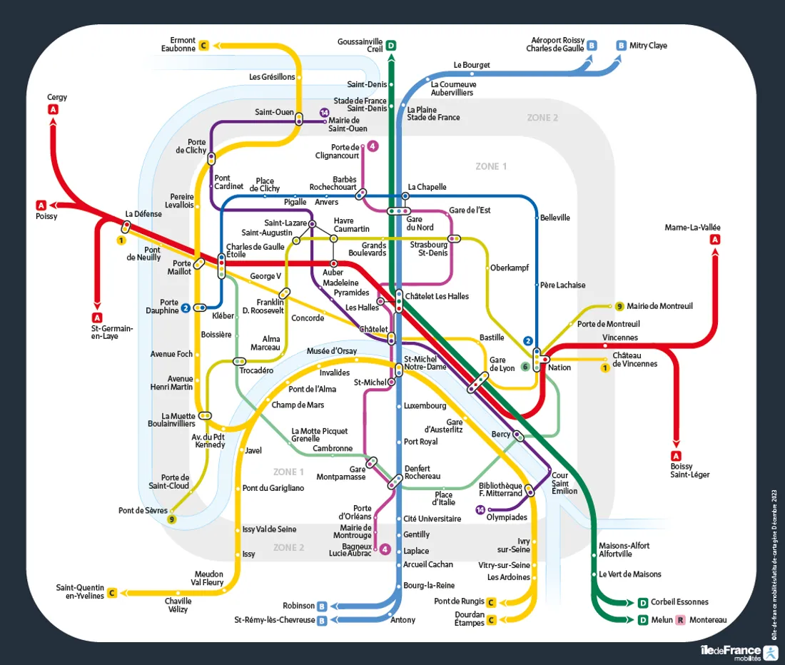plan métro