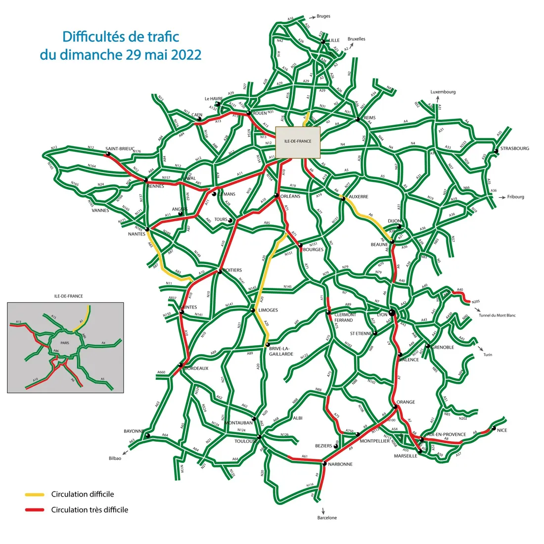 Pont de l’Ascension : Bison Futé publie ses prévisions de trafic