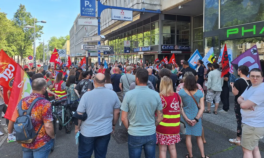 L'intersyndicale mobilisée.