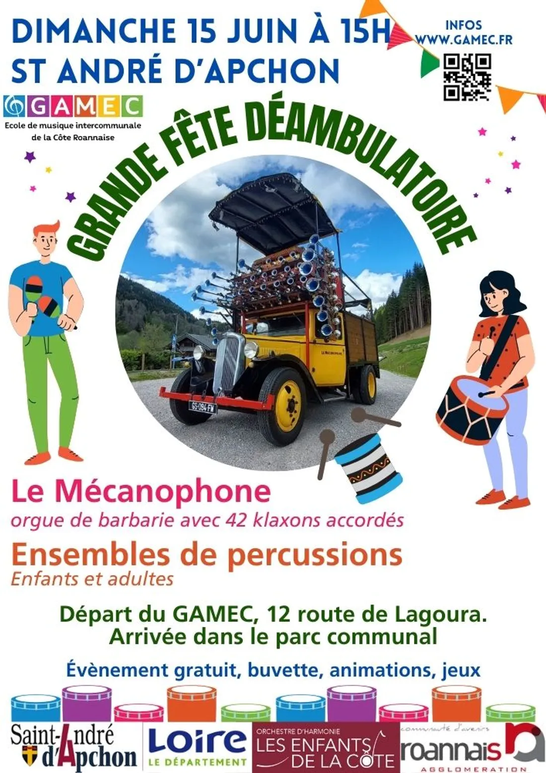 Grande fête déambulatoire "Le Mécanophone" à St-André d'Apchon