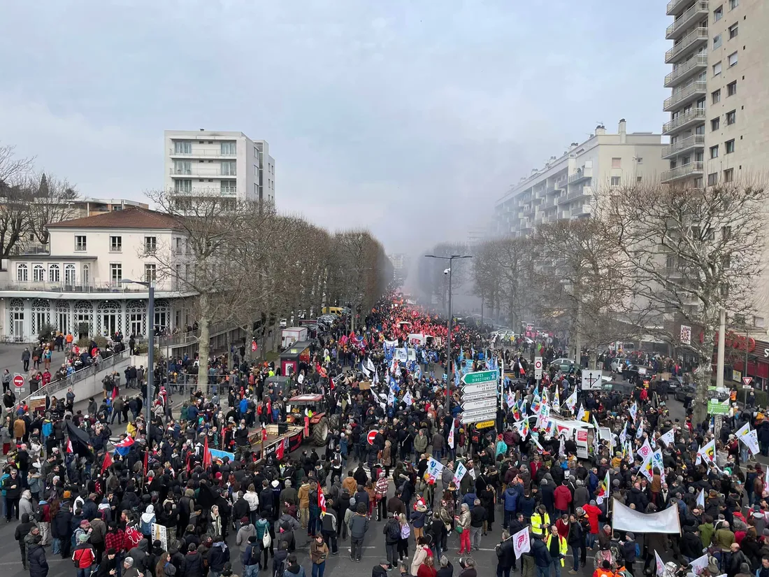 La mobilisation stéphanoise de ce 7 mars.