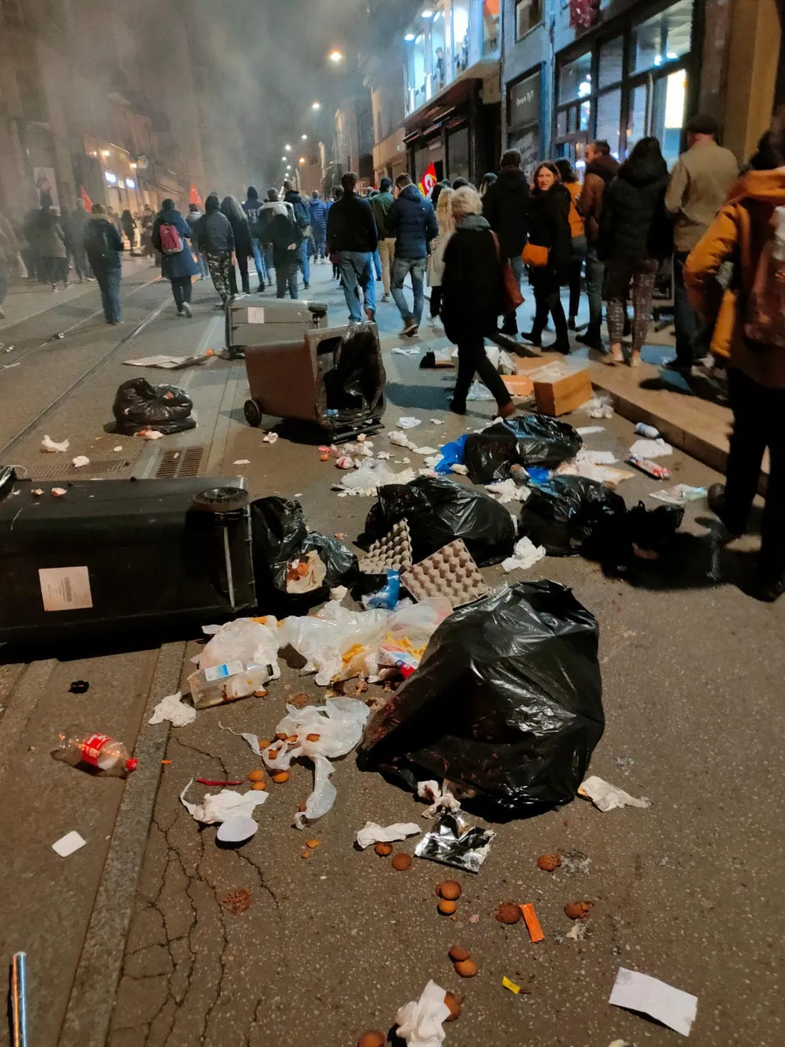 La mobilisation de ce jeudi 16 mars à Saint-Etienne.