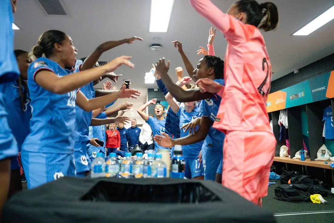 L'équipe de France féminine.