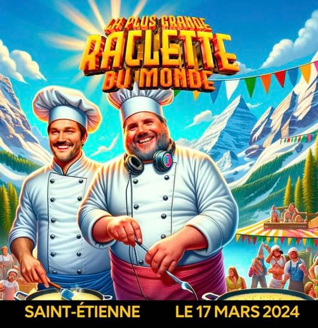 La plus grande raclette du monde.
