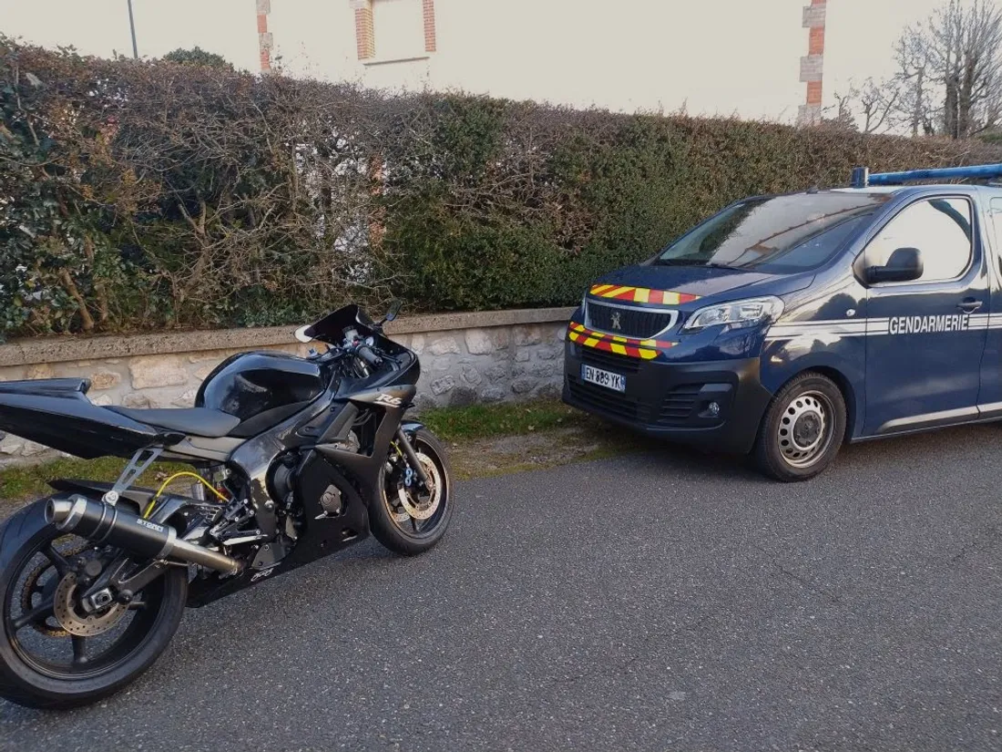 La moto interceptée.