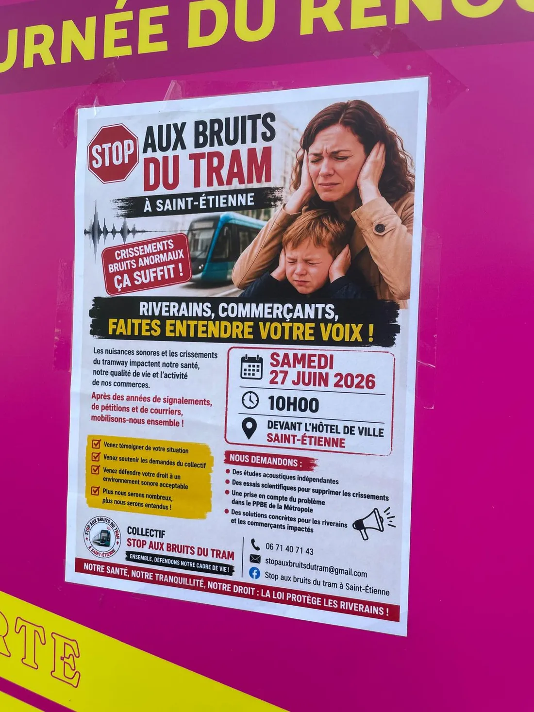 L'affiche de la mobilisation. 