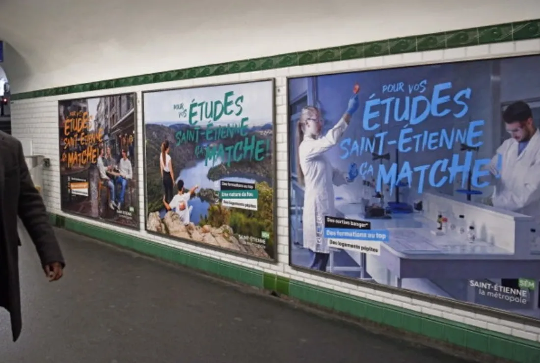 La campagne de communication dans le Métro.