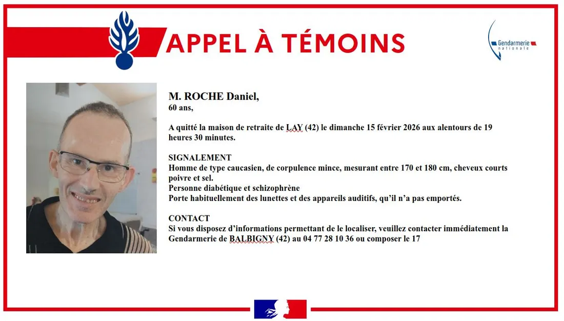 Daniel Roche est diabétique et schizophrène. 