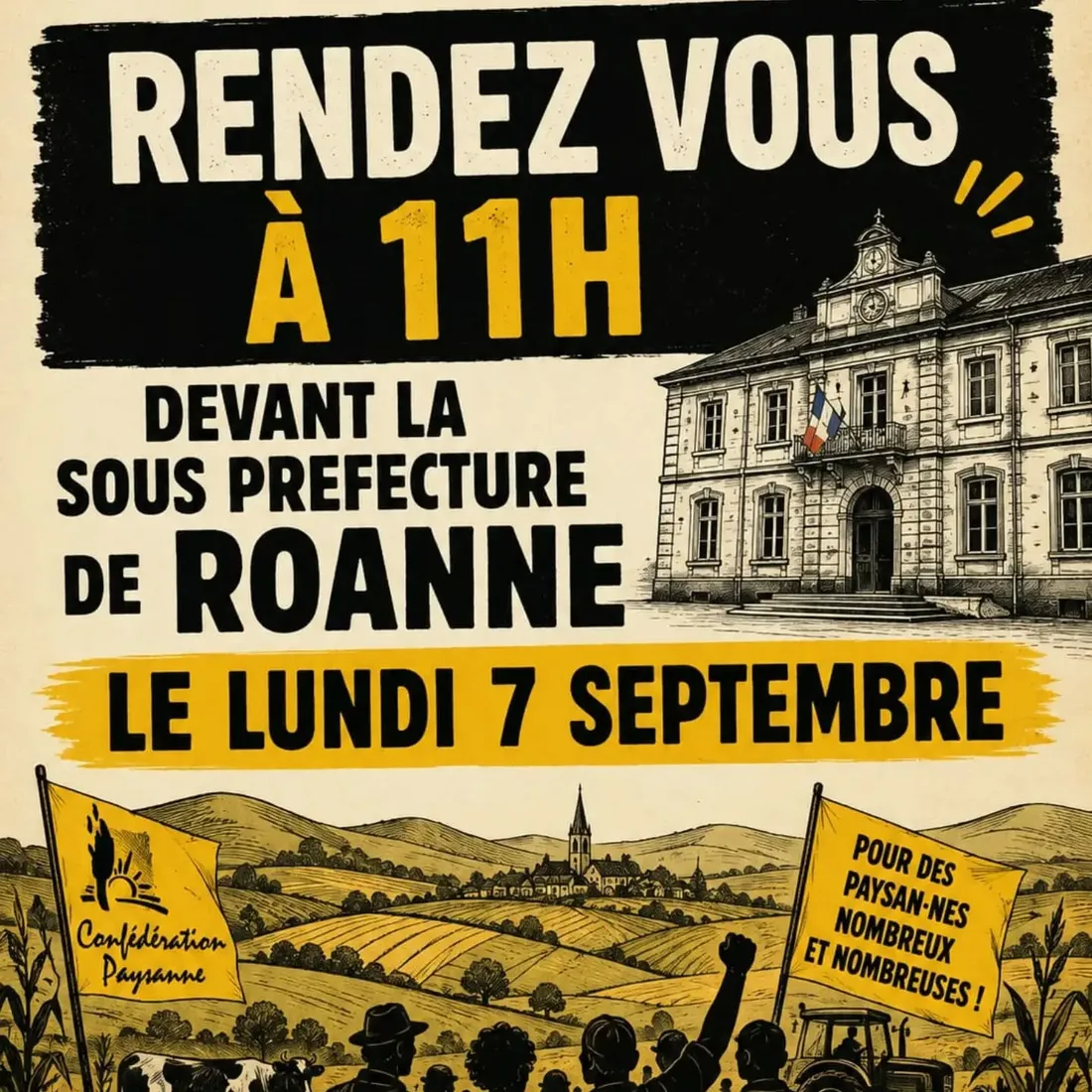 Le rassemblement est prévu ce lundi à 11 heures. 