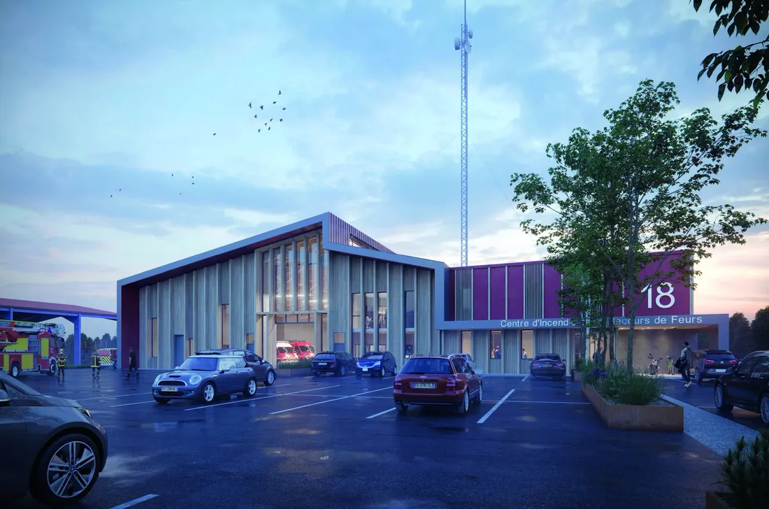 Le futur centre d'incendie et de secours de Feurs. 
