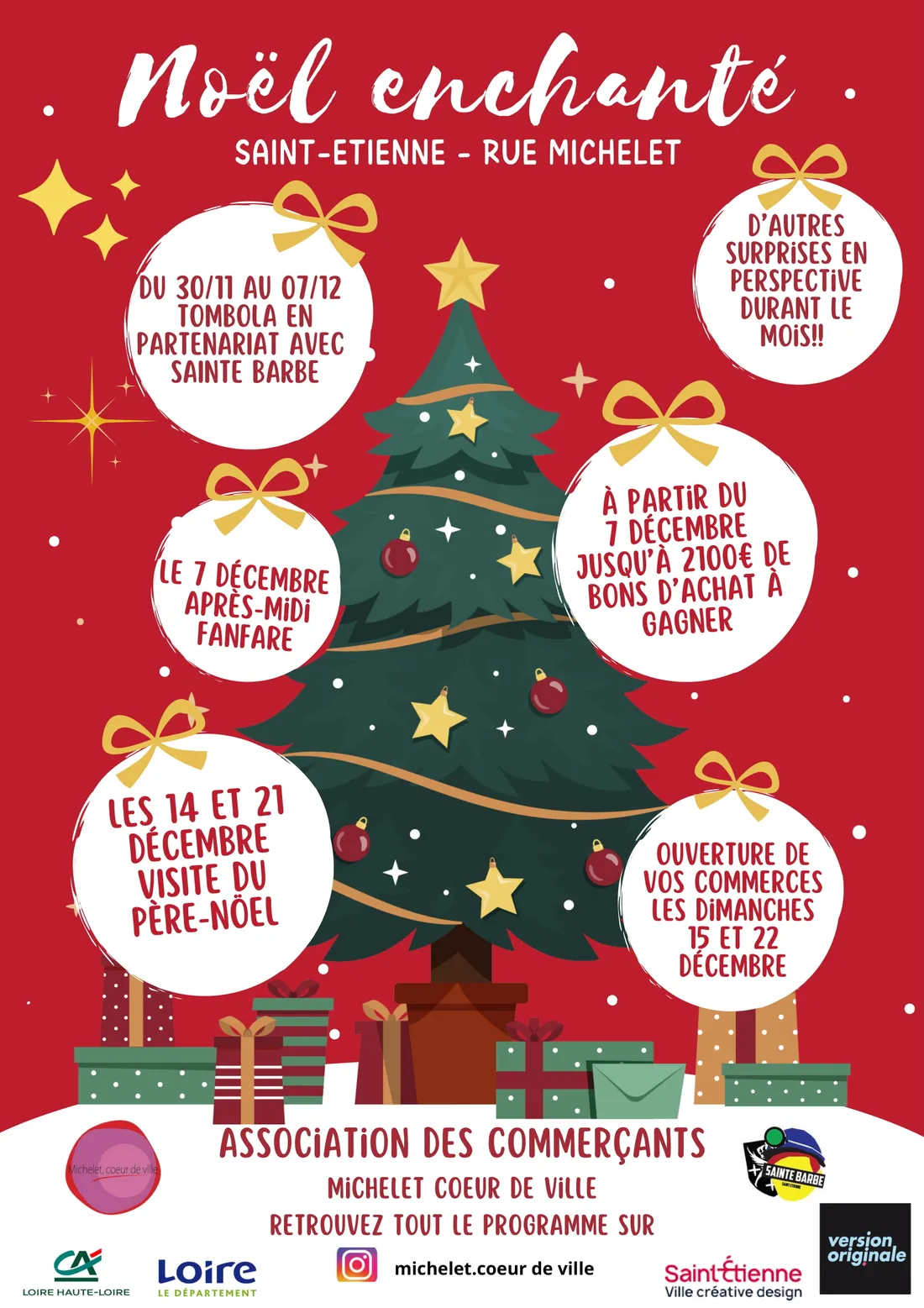 Noel enchanté - rue Michelet à St-Etienne