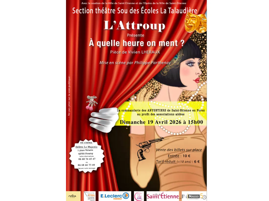 Pièce de théâtre "A quelle heure on ment" à Firminy