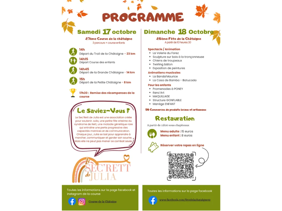 programme fête de la Châtaigne