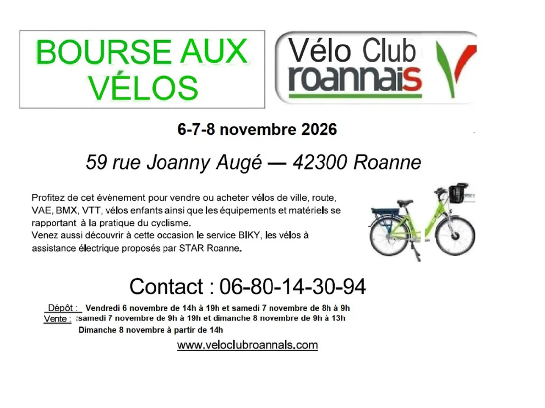 Bourse aux vélos à Roanne