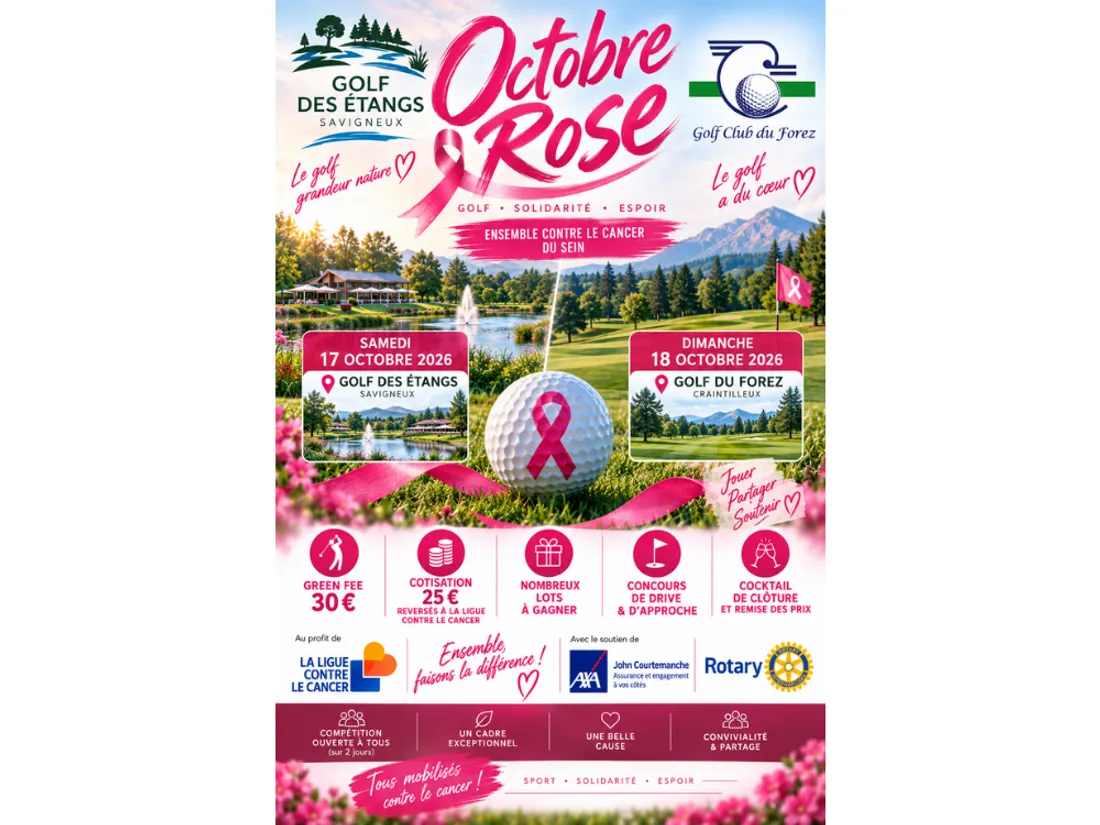 Compétition de golf d'octobre rose
