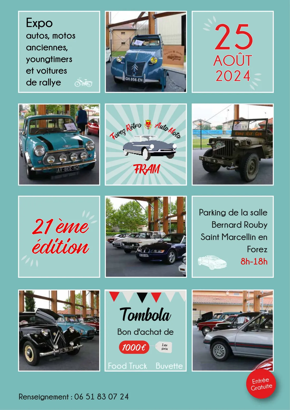 Exposition de véhicules anciens à St-Marcellin-en-Forez