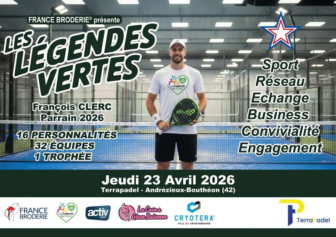Tournoi de padel "Les légendes vertes" à Andrézieux-Bouthéon (réservé aux entreprises)
