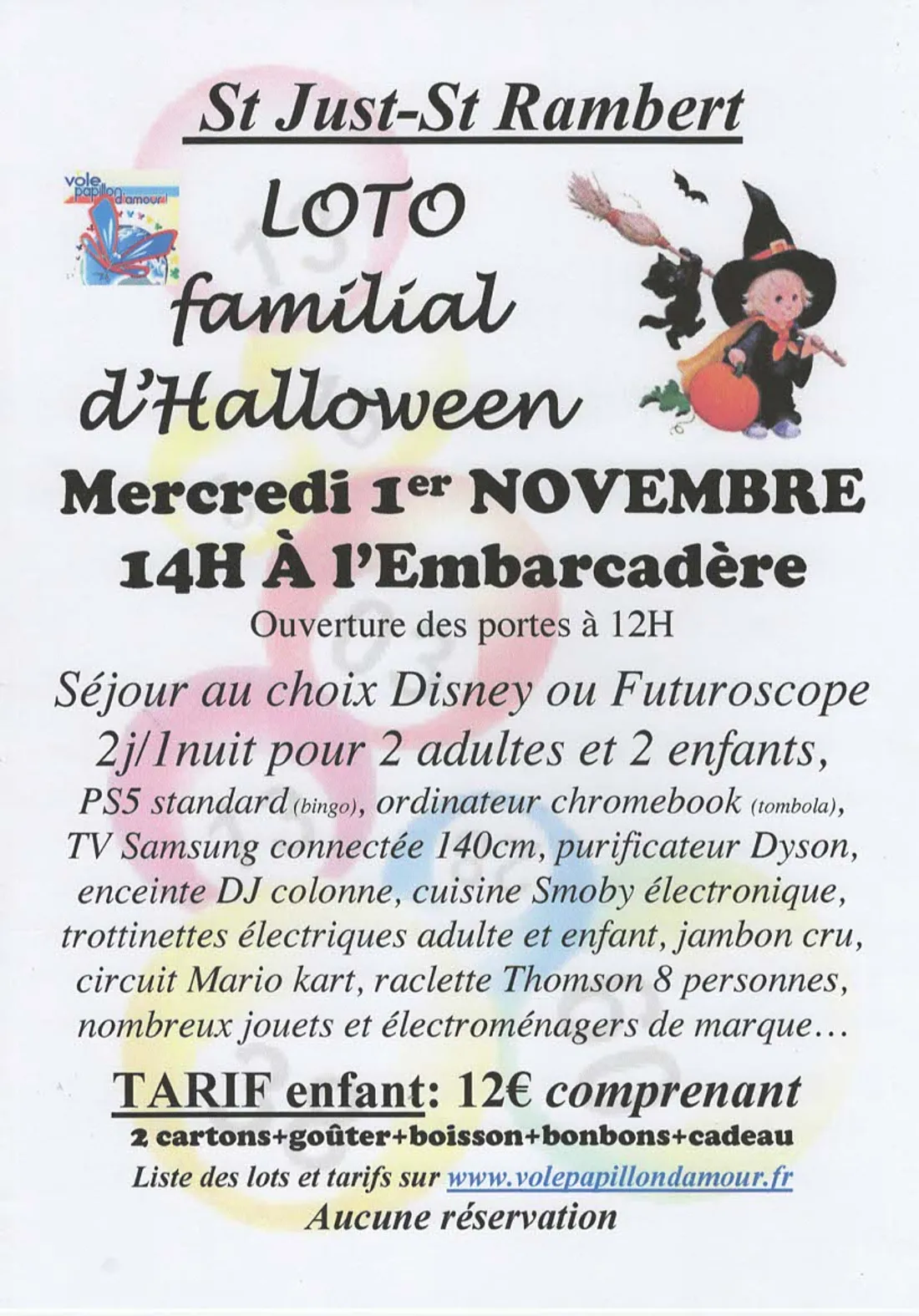 Loto familial d'Halloween à St-Just-St-Rambert