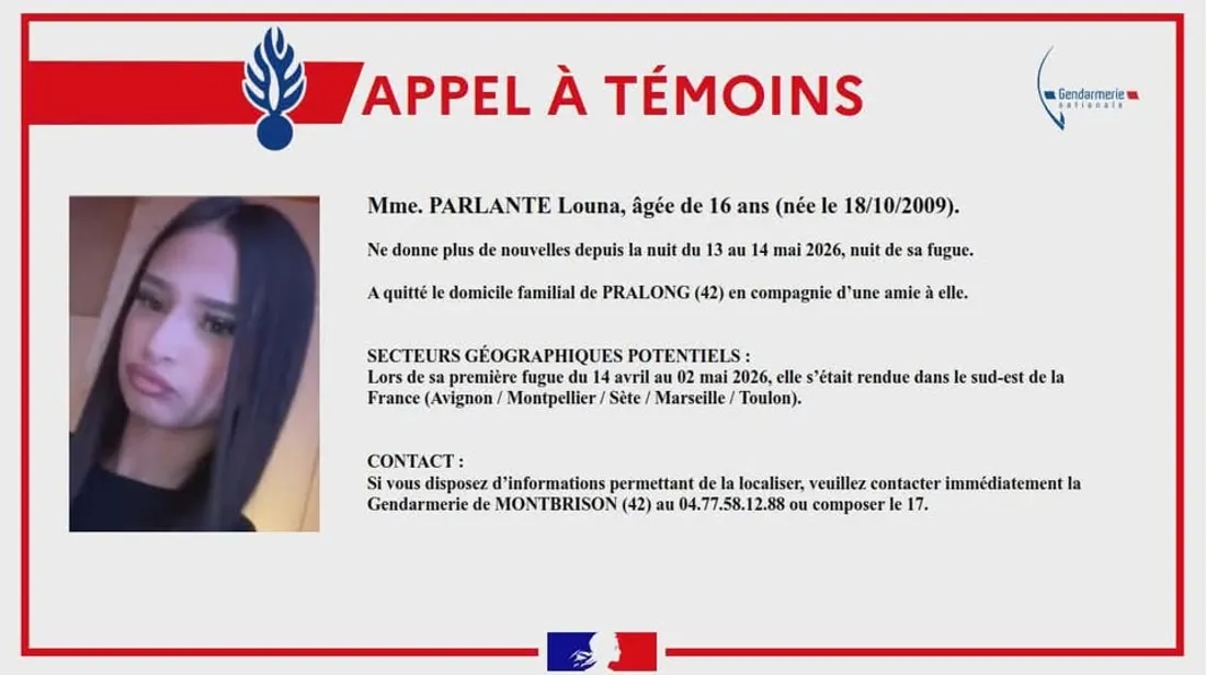 Un appel à témoins pour retrouver une adolescente disparue. 