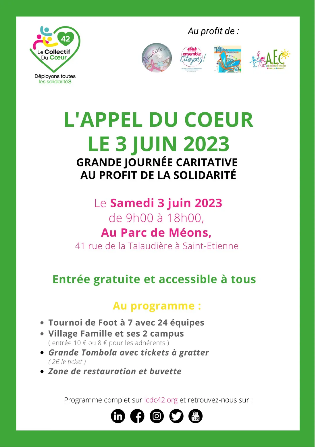 L'Appel du Coeur au Parc de Méons à St-Etienne