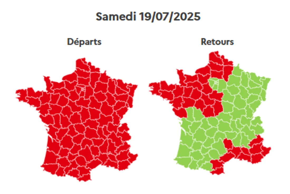 Prévisions de Bison Futé pour ce samedi.