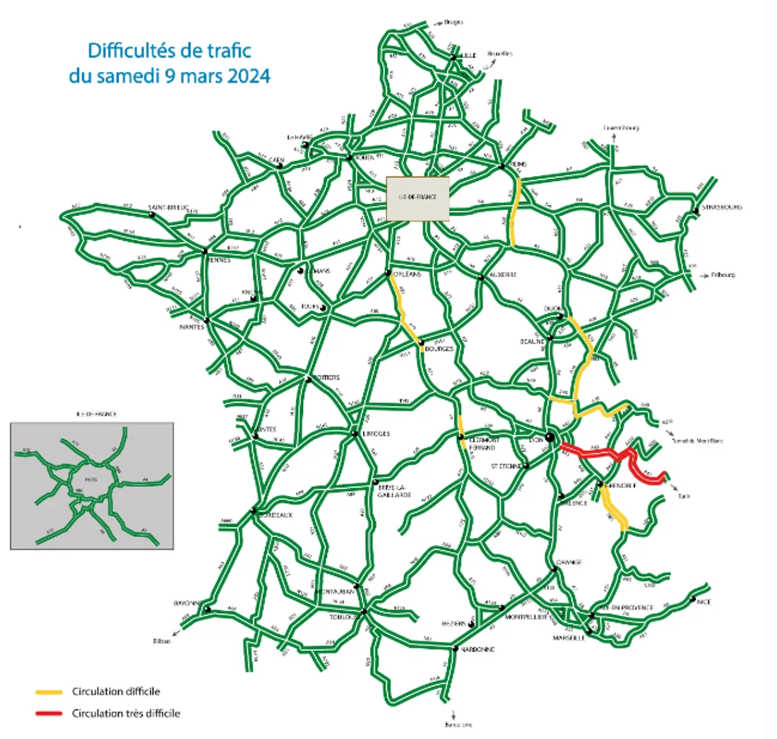 Le détail du trafic de ce samedi.