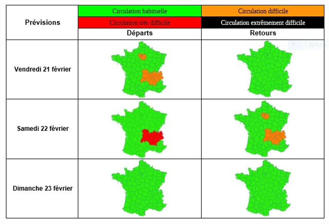 Les prévisions des prochains jours.