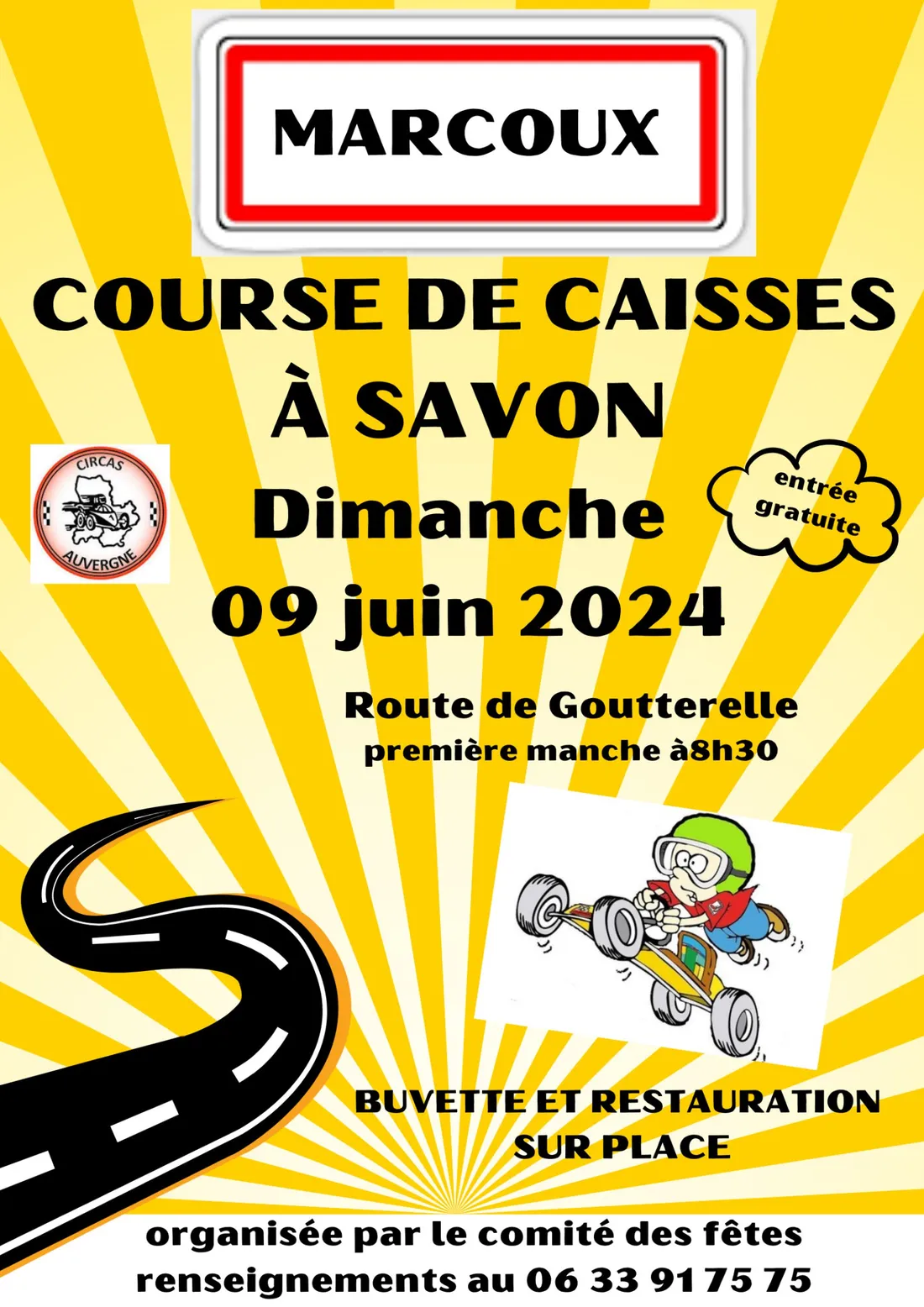 Course de caisses à savon à Marcoux