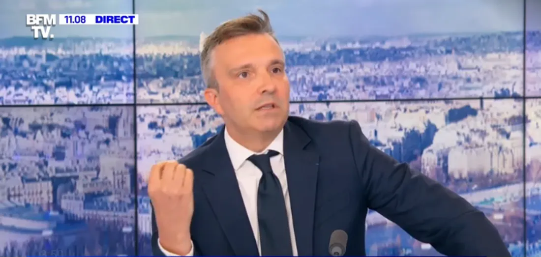 La capture d'écran de Christophe Ingrains sur BFMTV