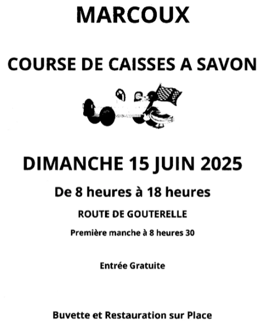 Course de caisses à savon à Marcoux