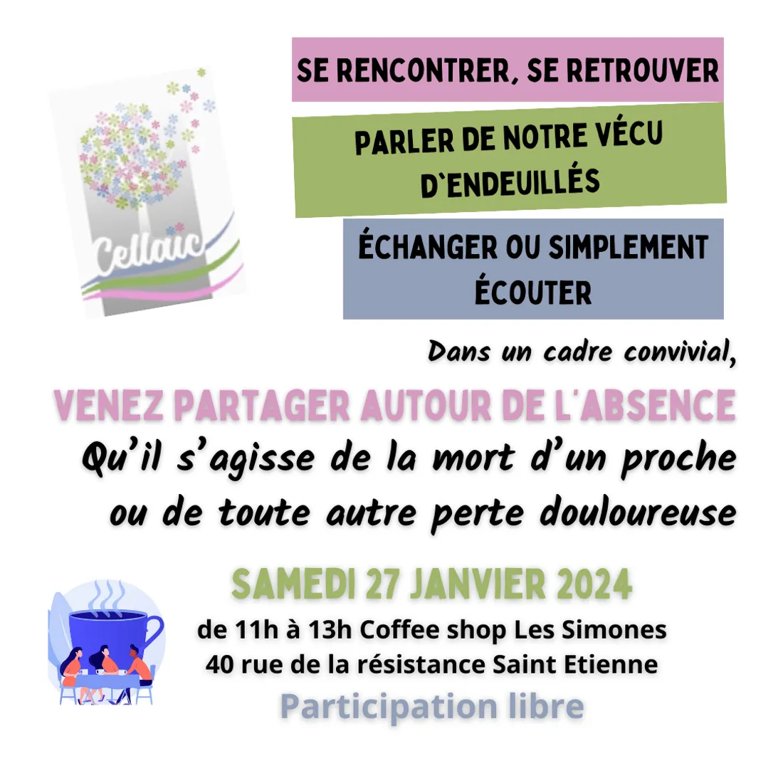 Café deuil à St-Etienne