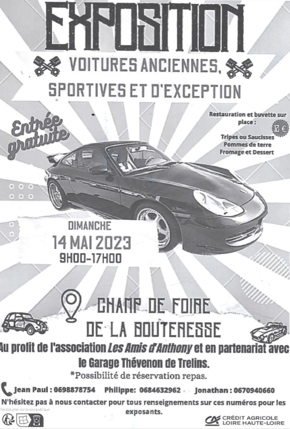 Exposition voitures anciennes, sportives et d'exception à Ste-Agathe-la-Bouteresse