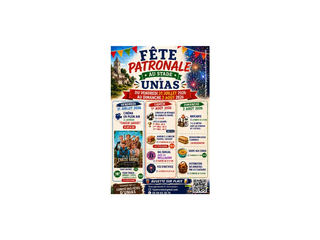 Fête patronale Unias 2026