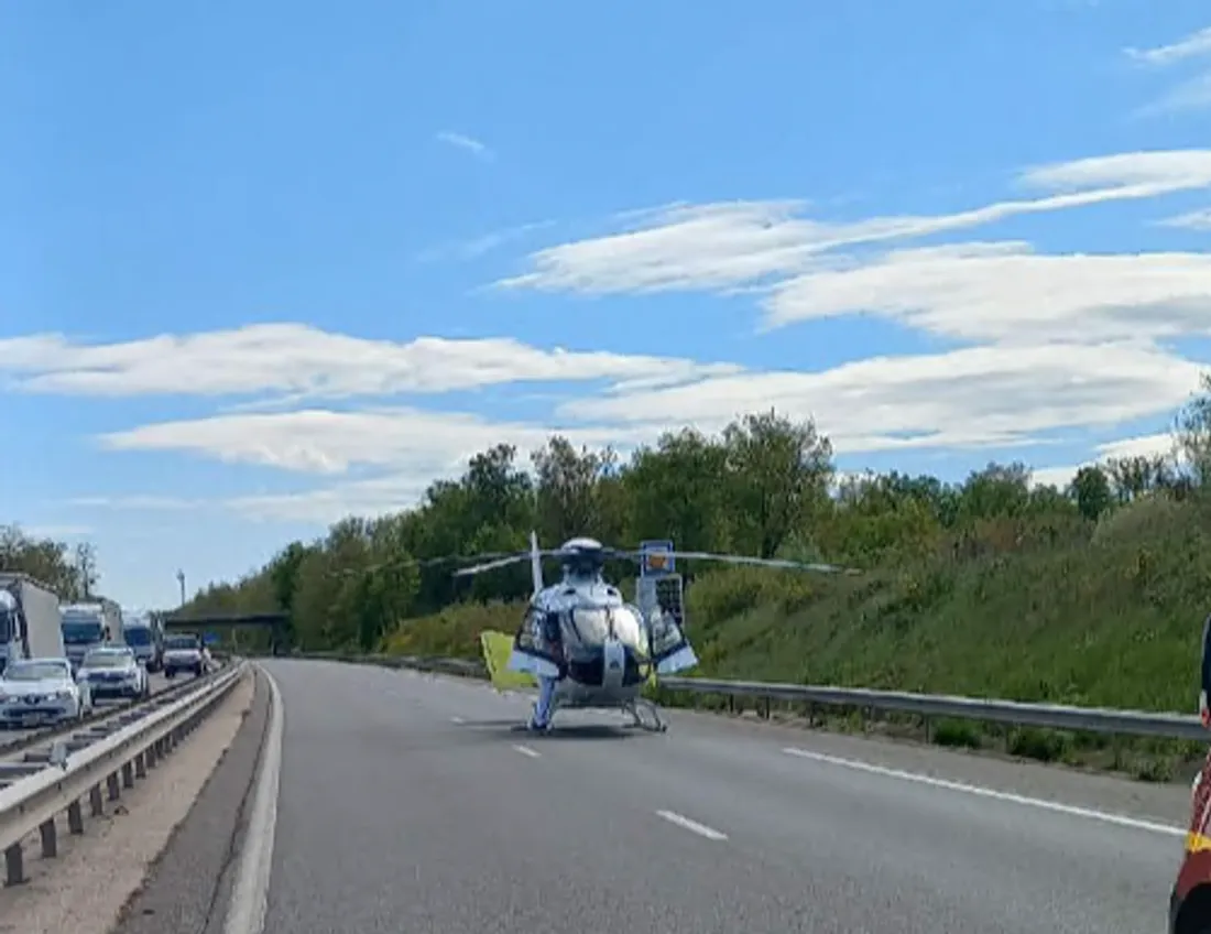 L'A72 coupée à la circulation.