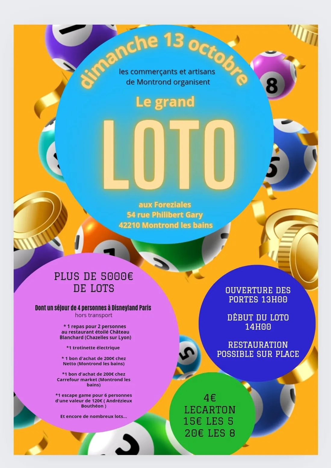 Grand loto à Montrond-les-Bains