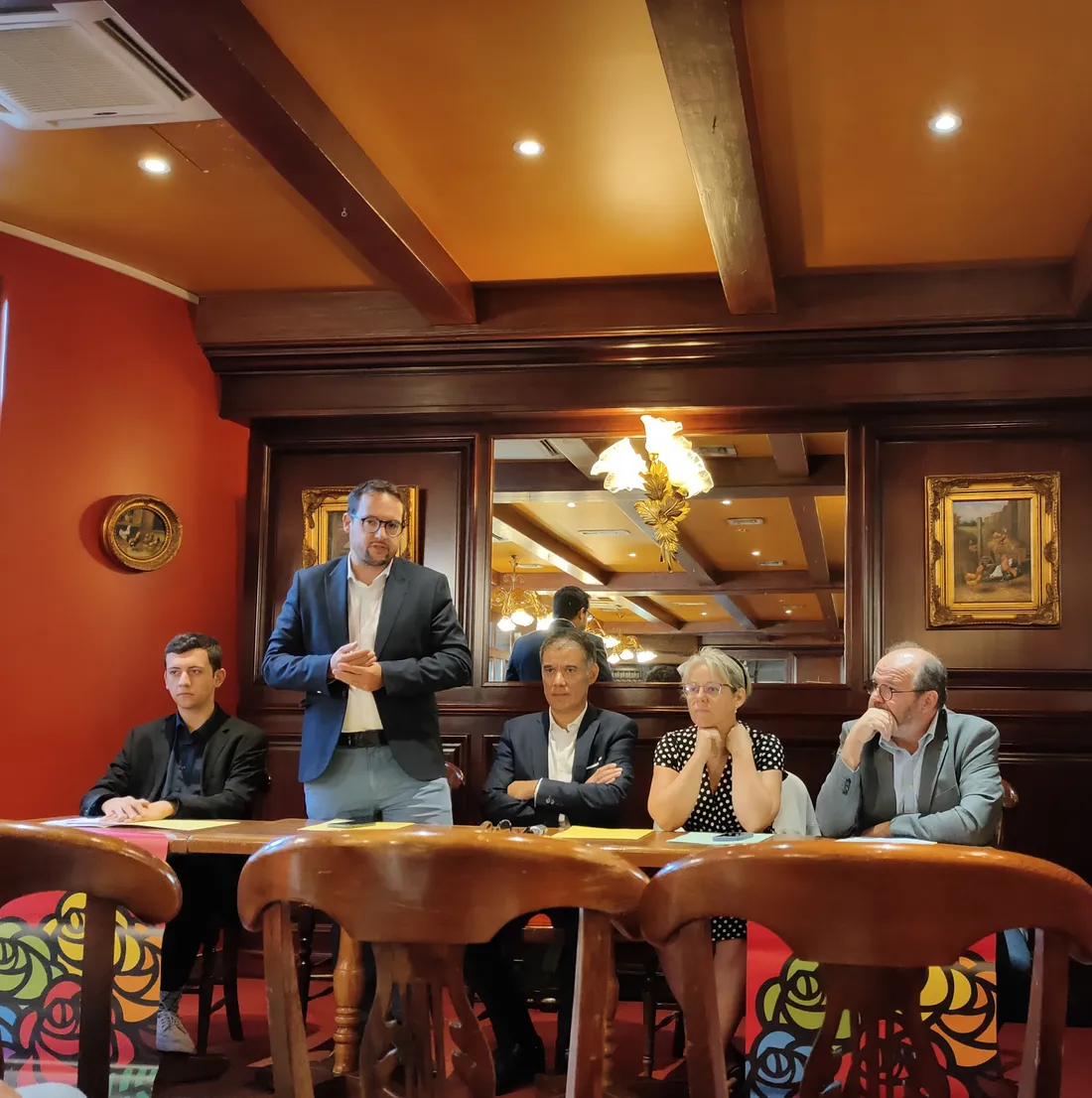 Le Parti Socialiste lors de leur conférence de presse de rentrée