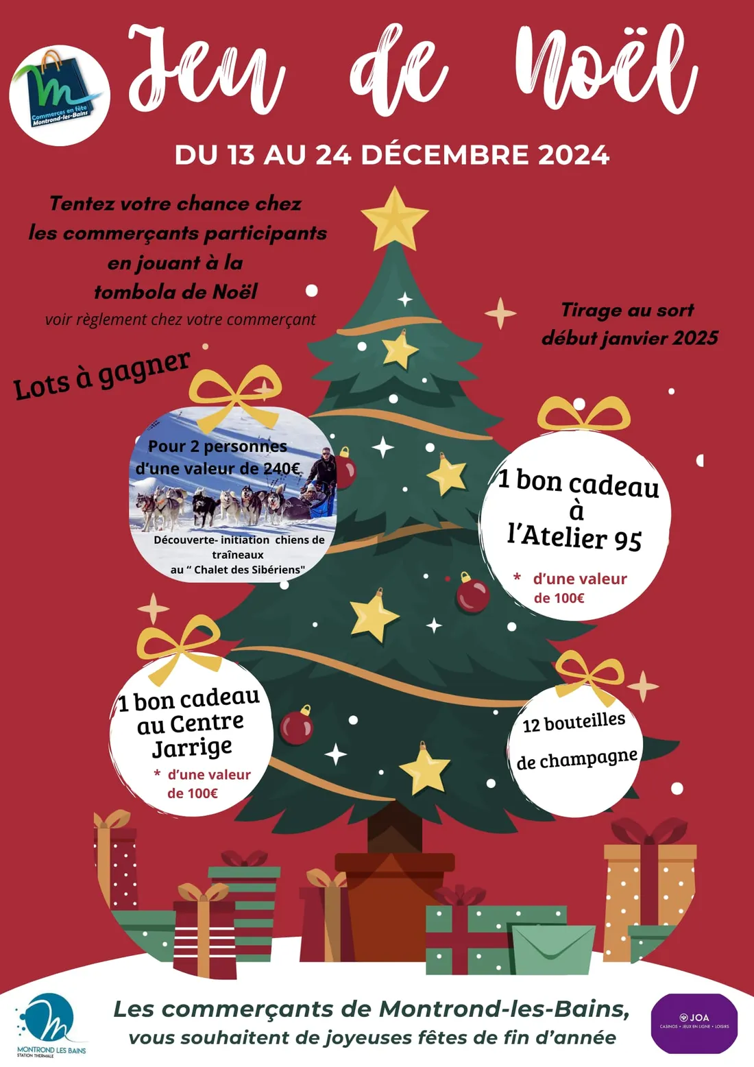 Jeu de Noel avec l'association des commerçants de Montrond-les-Bians