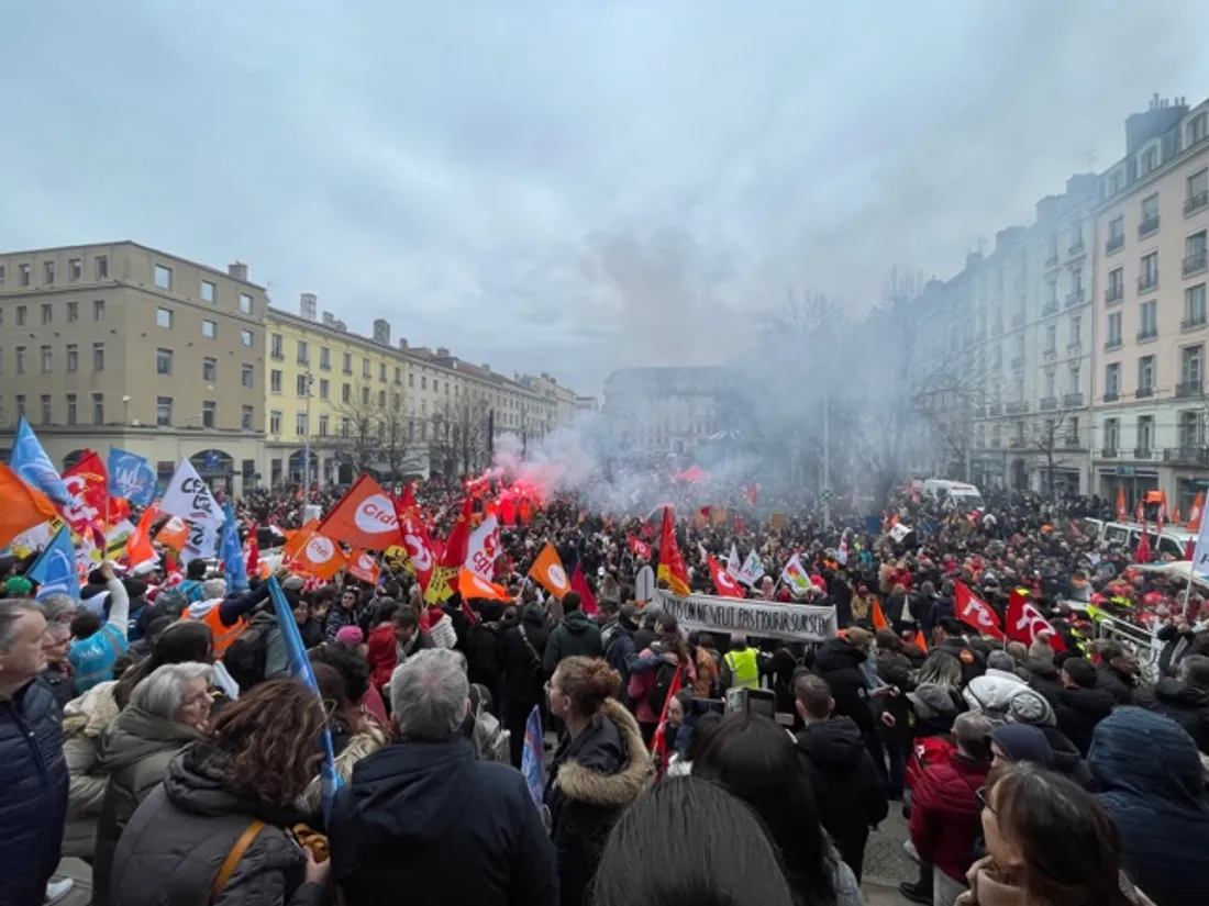 La mobilisation stéphanois de ce 7 mars.