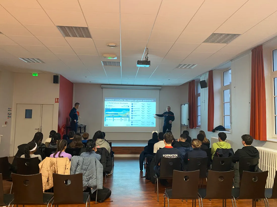 pompiers formation collège Gambetta 