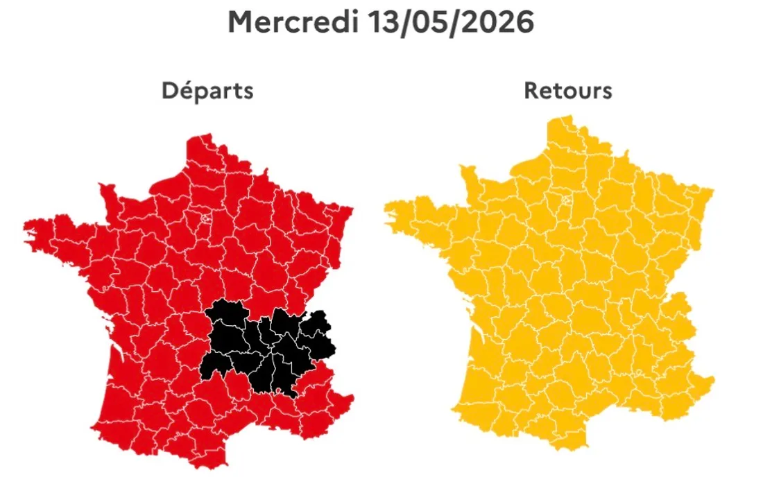 C'est noir dans le sens des départs. 