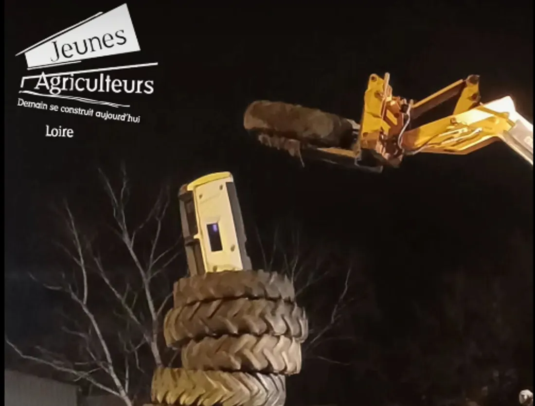 L'action des JA 42 ce mardi matin.