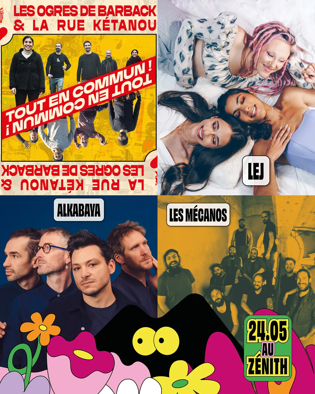 LEJ - Les Ogres de Barback & La Rue Kétanou - Les Mécanos et Alkabaya 