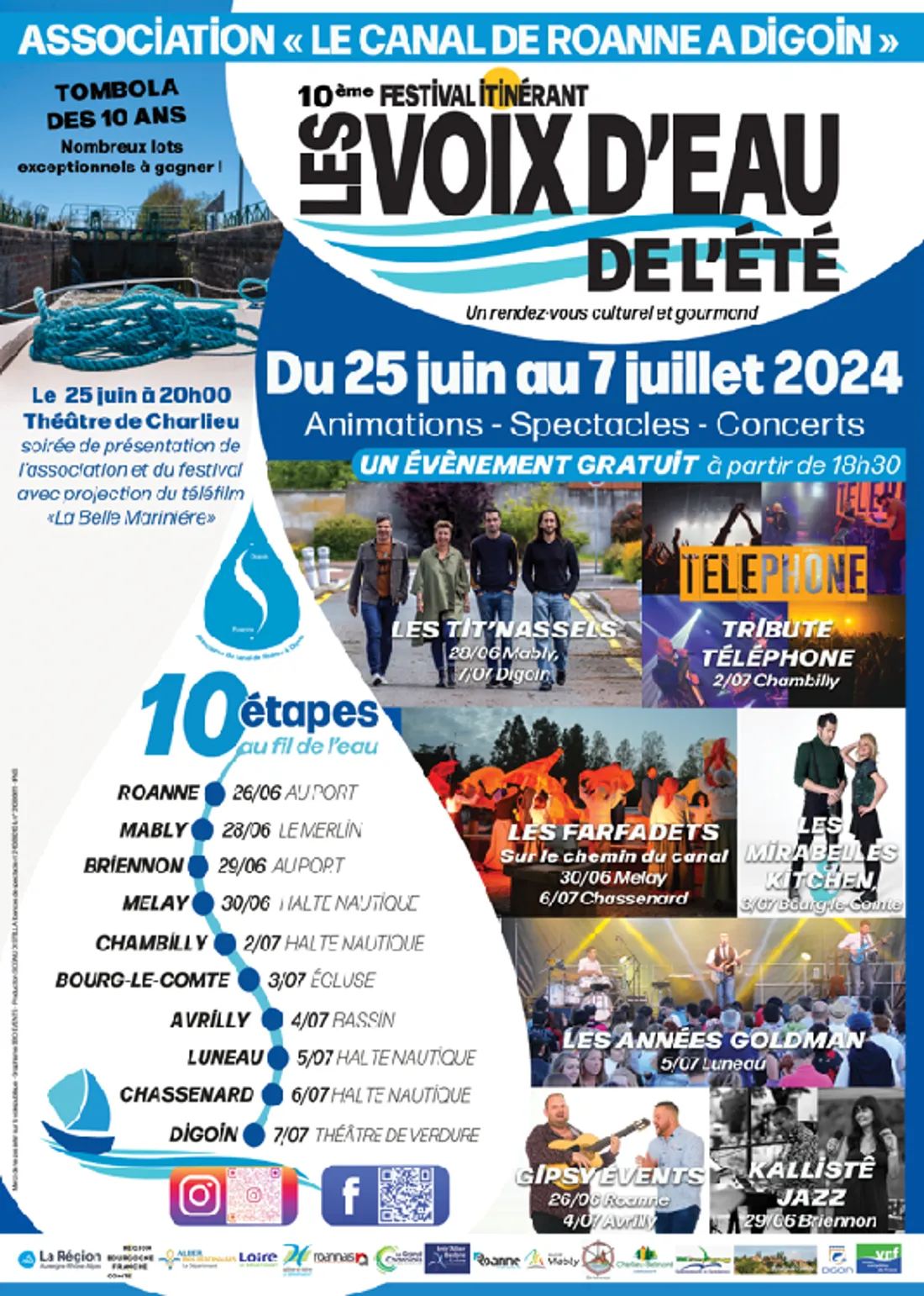 10ème Festival Itinérant "Les Voix d'Eau de l'été" de Roanne à Digoin